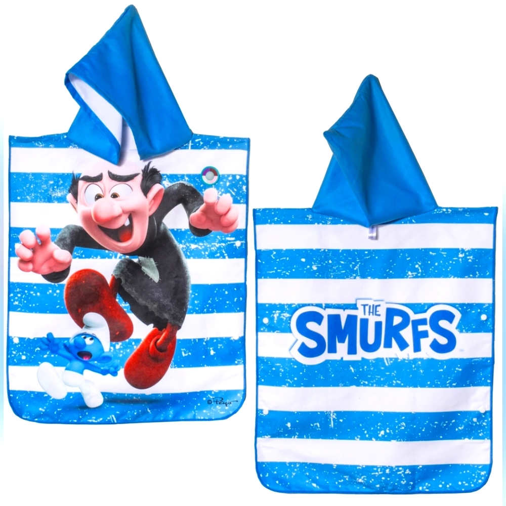 BeachTech Gargamel Smurfs Childrens Hooded Sustainable Beach Towel